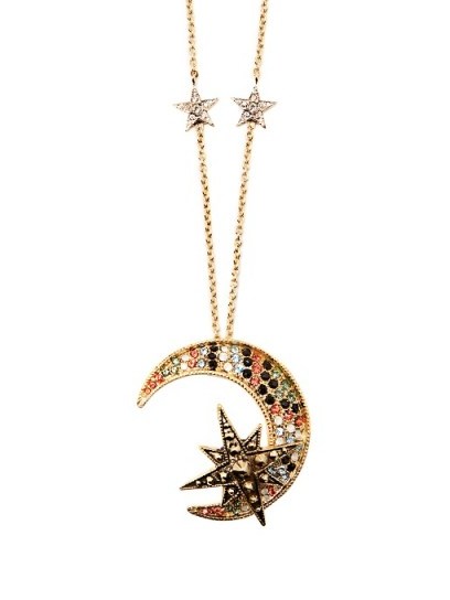 ROBERTO CAVALLI Moon and star embellished necklace - flipped