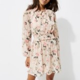 River Island ​Pink Floral Print Long Sleeve Smock Dress ~ flower printed dresses ~ feminine summer fashion