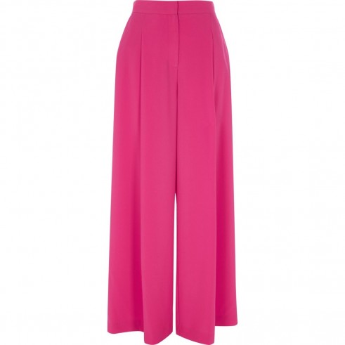 River Island Pink wide leg trousers