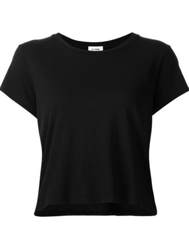RE/DONE plain T-shirt. Black tees | womens short sleeve t-shirts