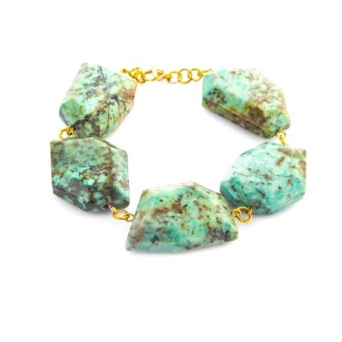 Salome – African Turquoise Bracelet - flipped