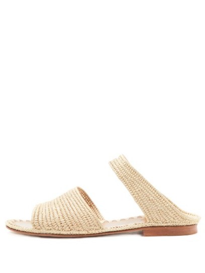 CARRIE FORBES Ahmed raffia sandals ~ beach chic - flipped