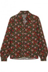 ALEXACHUNG Floral-print crepe shirt