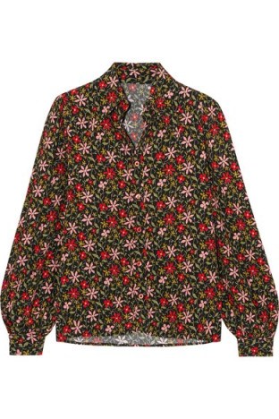 ALEXACHUNG Floral-print crepe shirt - flipped