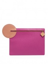 ROKSANDA Alpin pebbled-leather clutch – stylish pink evening bags