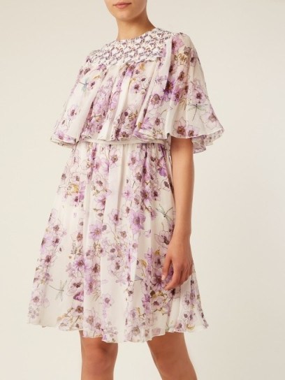 GIAMBATTISTA VALLI Anemone-print silk-georgette dress ~ beautiful floral dresses - flipped