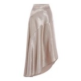 Coast Harris Metallic Skirt, Champagne ~ occasion skirts ~ asymmetric hem
