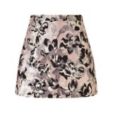 Miss Selfridge Metallic Floral Print Skirt