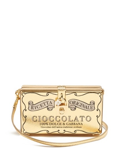DOLCE & GABBANA Chocolate Bar leather box clutch – luxe evening bags