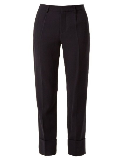 GOAT Cooper navy-crepe trousers - flipped