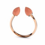 MARCELLO RICCIO Coral Rose Gold Plated Ring ~ chic modern jewellery