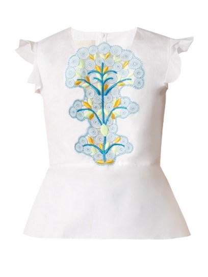 PETER PILOTTO Cotton and guipure-lace top - flipped