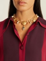 DOLCE & GABBANA Crest-embossed necklace ~ Italian statement jewellery