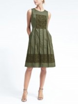 Banana Republic Crochet Lace Fit-and-Flare Dress