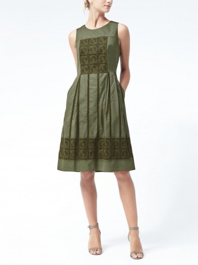 Banana Republic Crochet Lace Fit-and-Flare Dress - flipped