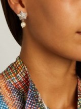 MIU MIU Crystal-star sterling-silver earrings
