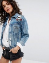 Denim & Supply by Ralph Lauren Denim Jacket with Embroidered Detail in Mid Wash. Casual blue jackets | weekend fashion
