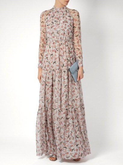 ERDEM Denise floral-print silk-voile gown - flipped
