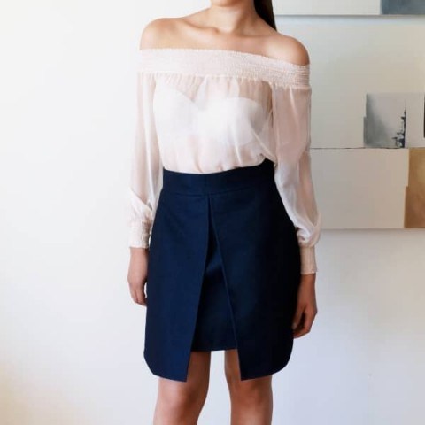 Funlayo Deri Dianora Denim Mini Skirt - flipped