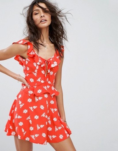 Flynn Skye Mimi Ruffle Mini Dress – ruffled summer dresses - flipped