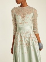 TEMPERLEY LONDON Glen embroidered satin dress ~ long luxe occasion dresses