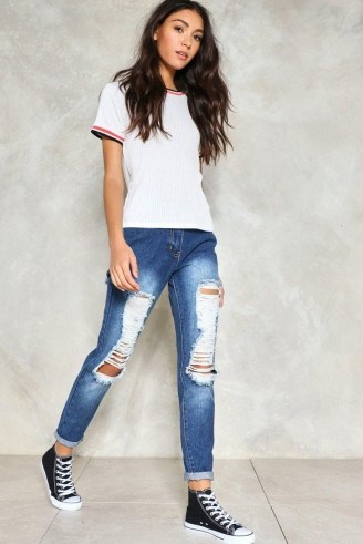 Nasty Gal Go to Extremes Distressed Jeans - flipped