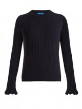 M.I.H JEANS Harpy ruffled-cuff cashmere-blend sweater