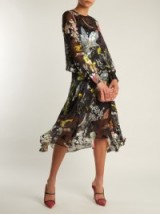 PREEN BY THORNTON BREGAZZI Hayley floral-print silk-devoré dress