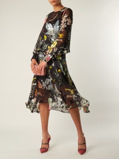 PREEN BY THORNTON BREGAZZI Hayley floral-print silk-devoré dress - flipped