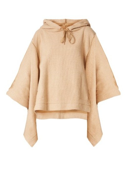 SEE BY CHLOÉ Hooded cotton-blend poncho - flipped