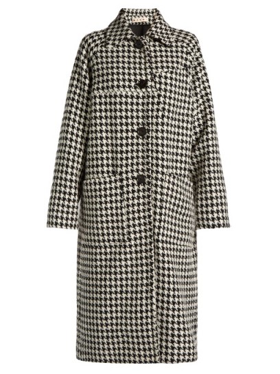 MARNI Hound’s-tooth checked car coat – classic dogtooth check coats