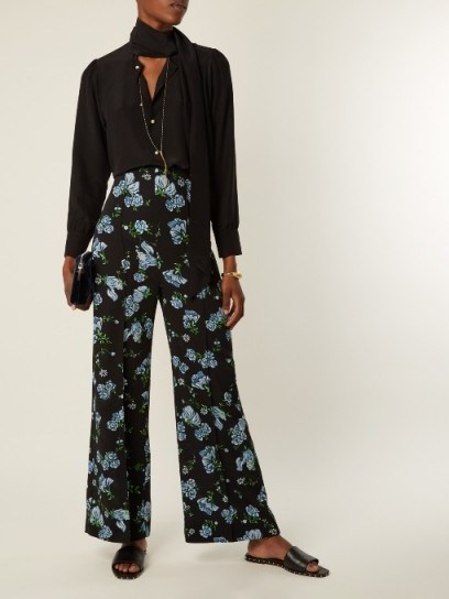 EMILIA WICKSTEAD Hullinie floral-print georgette trousers - flipped
