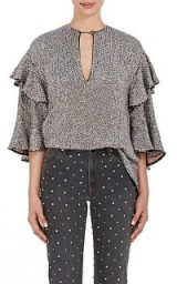 ISABEL MARANT Basile Sequin-Embellished Blouse | luxe ruffle sleeve blouses