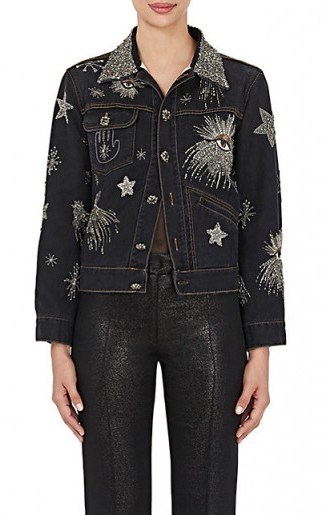 ISABEL MARANT Eloise Embellished Denim Jacket | casual luxe jackets - flipped