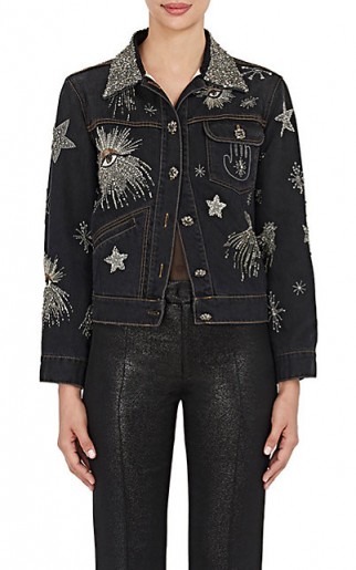 ISABEL MARANT Eloise Embellished Denim Jacket | casual luxe jackets