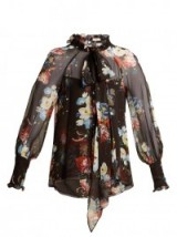 ERDEM Isabelle silk-voile floral-print blouse