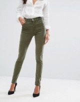 J Brand Maria High Rise Skinny Jean | green denim jeans