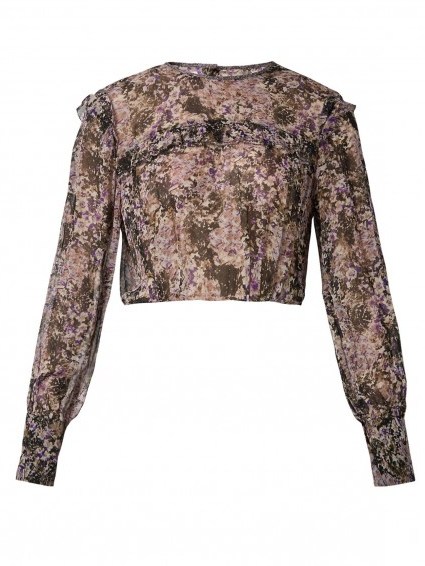 ISABEL MARANT ÉTOILE Jelby floral-print chiffon blouse - flipped