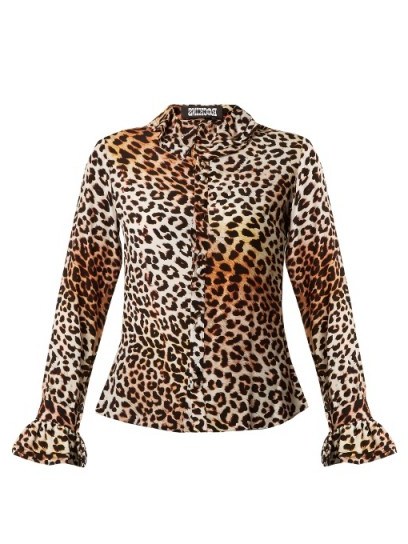 ROCKINS Leopard-print silk crepe de Chine shirt - flipped
