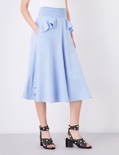 MAJE Jiliio cotton-twill midi skirt - flipped