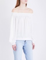 MAJE Lorisa off-the-shoulder woven blouse