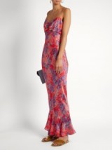 SALONI Mimi floral-print silk-satin dress