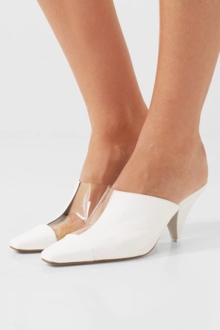 NEOUS Paneled leather and Perspex mules - flipped