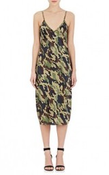 NILI LOTAN Camouflage Silk Slip Dress | strappy cami dresses