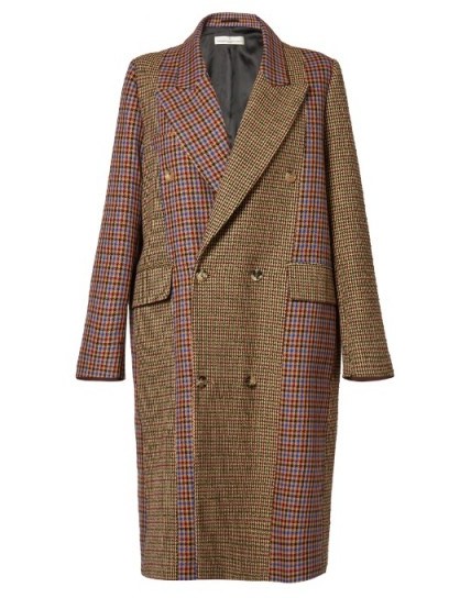 GOLDEN GOOSE DELUXE BRAND Nina double-breasted checked coat – classic style check coats - flipped