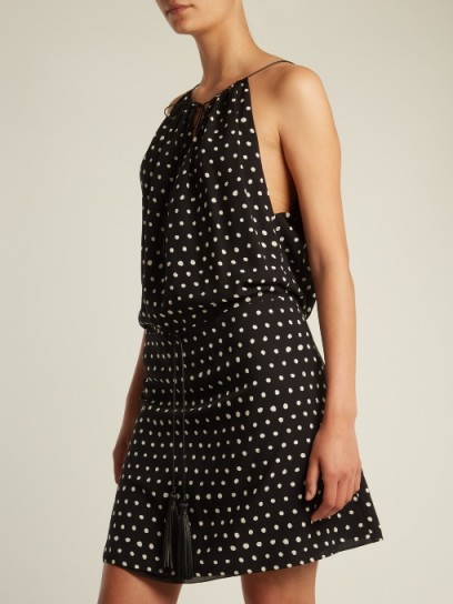 SAINT LAURENT Polka-dot print dropped-waist dress