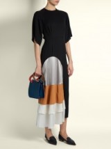 ROKSANDA Rauma round-neck contrast-panel georgette dress ~ dresses made with style
