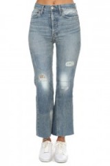 Re/Done Leandra High Rise Crop Flare | cropped leg flares | distressed jeans
