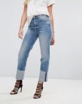 Replay High Waist Jean with Extended Hem Detail