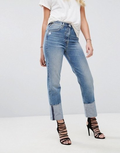 Replay High Waist Jean with Extended Hem Detail - flipped